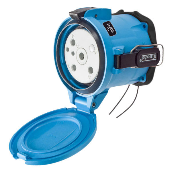 33-94143-262 - DS100 RECEPTACLE POLY BLUE SIZE 5 TYPE 4X 3P+G 100A 600 VAC 60 Hz +2 AUX